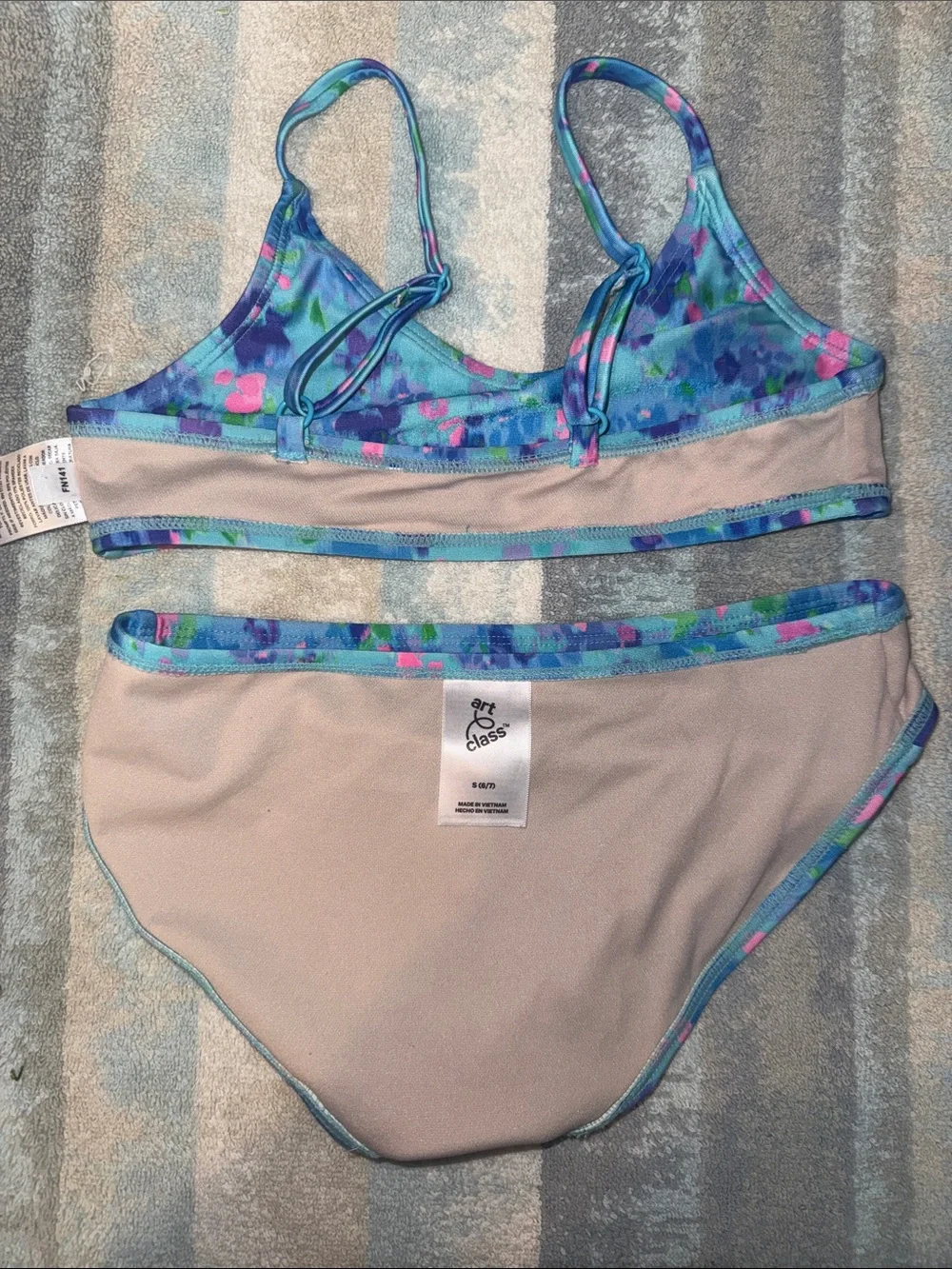 Girl's Floral Print Bikini Swim Set